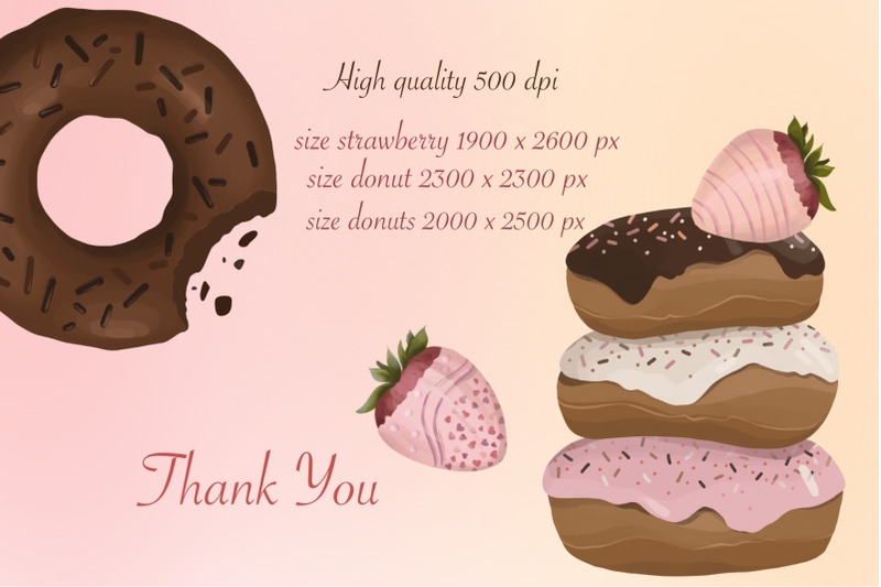 donut-clipart-sweet-chocolate-strawberry