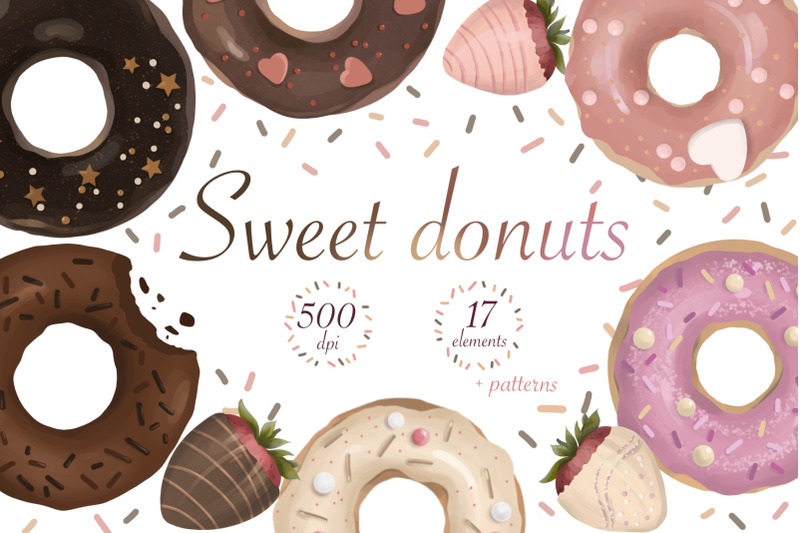 donut-clipart-sweet-chocolate-strawberry