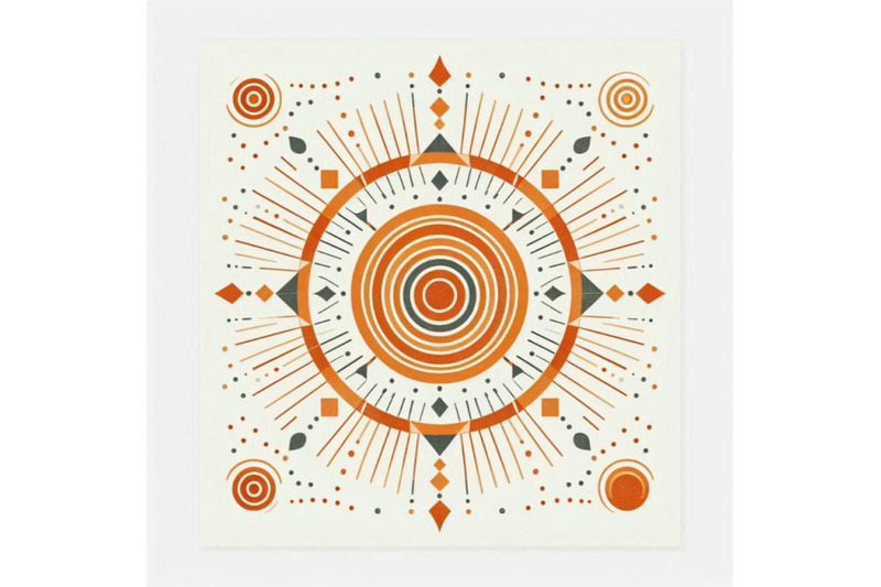 orange-sun-print-boho-minimalist-printa