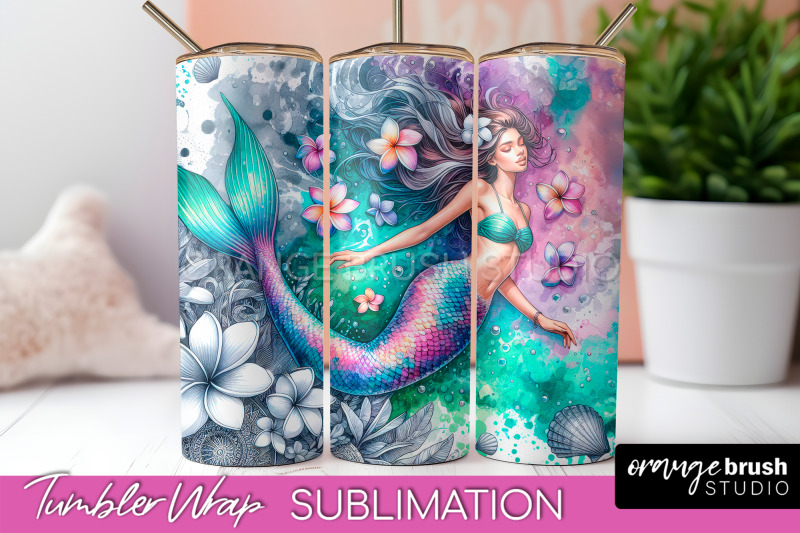 mermaid-tumbler-wrap-watercolor-mermaid-tumbler-sublimation