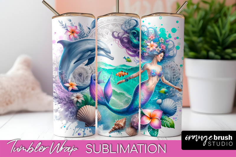 mermaid-tumbler-wrap-watercolor-mermaid-tumbler-sublimation