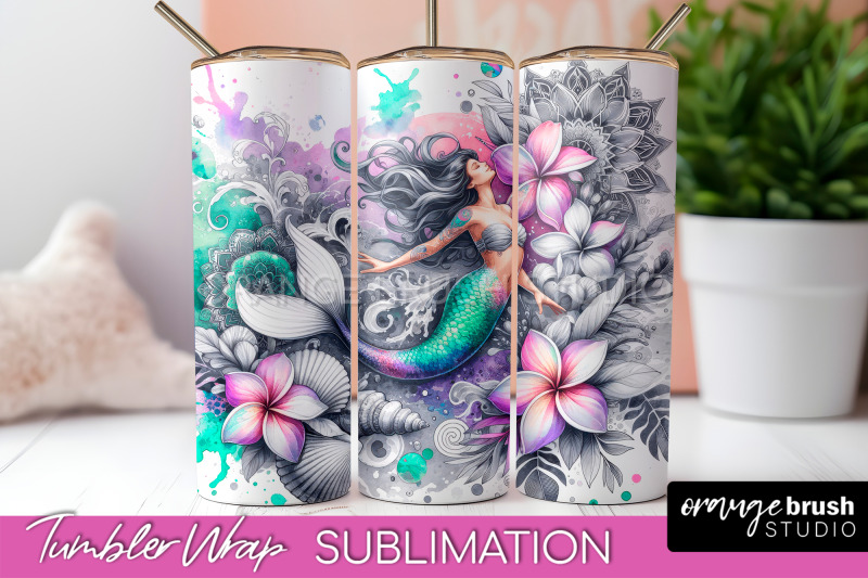 mermaid-tumbler-wrap-watercolor-mermaid-tumbler-sublimation