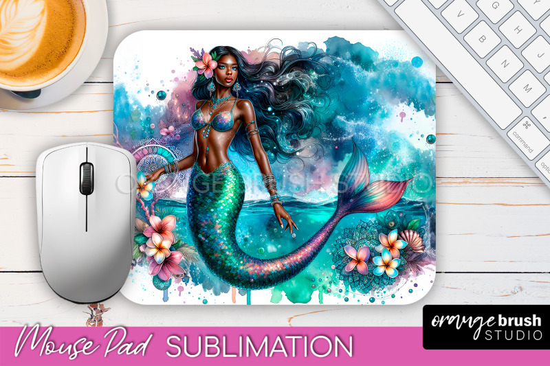 mermaid-mouse-pad-watercolor-mermaid-sublimation-mousepad