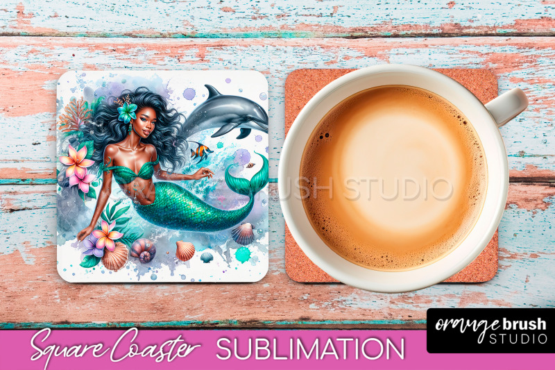 watercolor-mermaid-square-coaster-sublimation-design