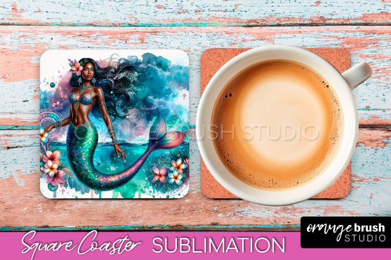 watercolor-mermaid-square-coaster-sublimation-design