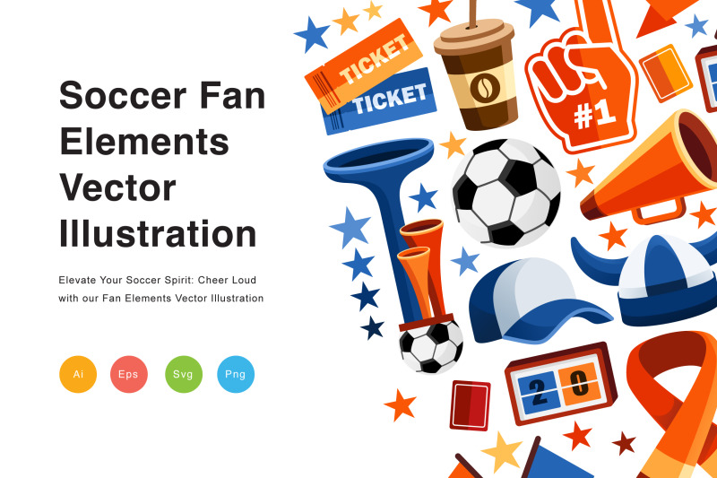 soccer-fan-elements-vector-illustration