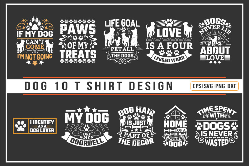 dog-typographic-t-shirt-design-bundle