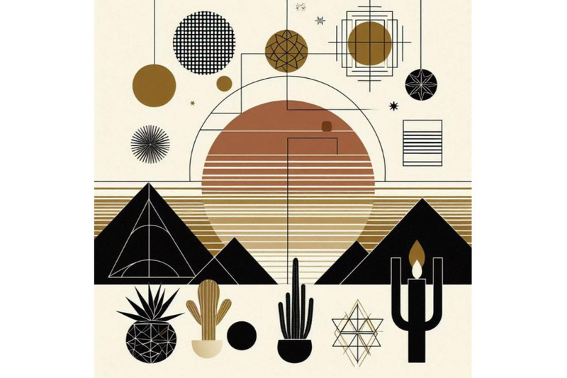 mid-century-sunset-print-boho-minimalis