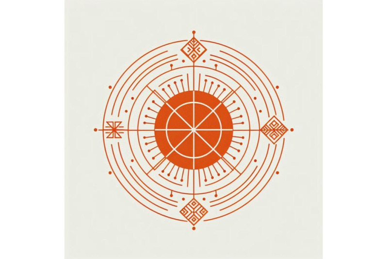 orange-sun-print-boho-minimalist-printa