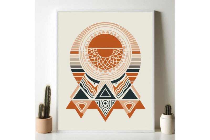 orange-sun-print-boho-minimalist-printa