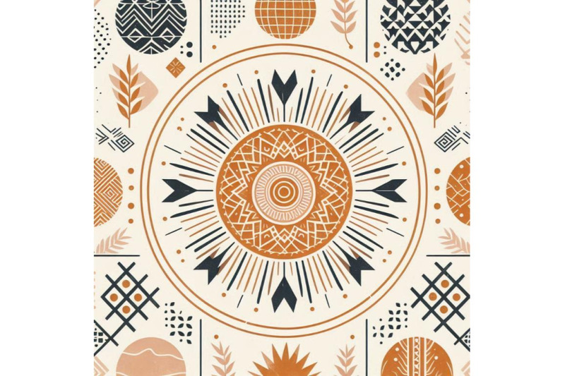 orange-sun-print-boho-minimalist-printa