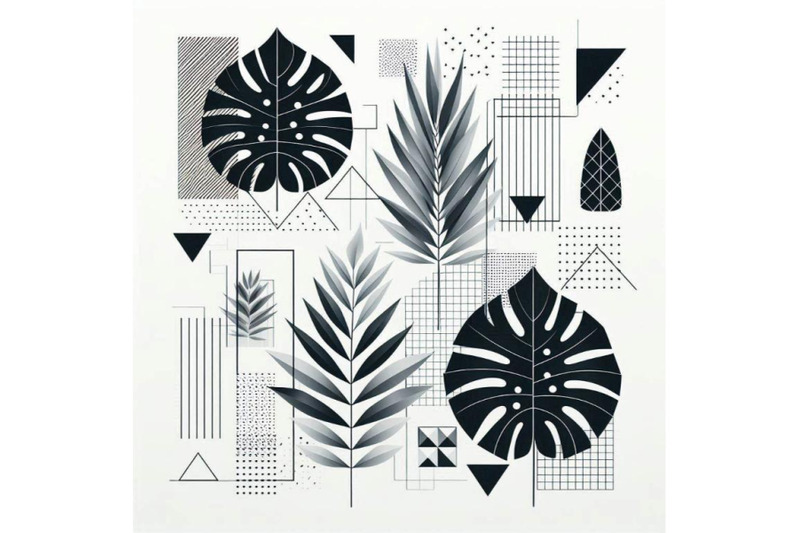 tropical-monstera-leaves-in-a-minimalist