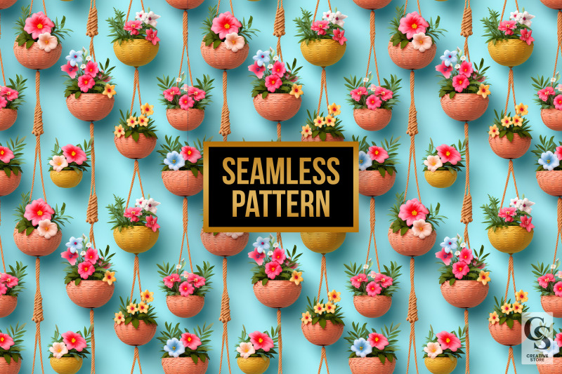 hanging-floral-baskets-digital-papers