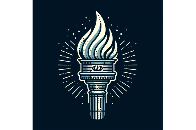 torch-with-flames-on-black-background