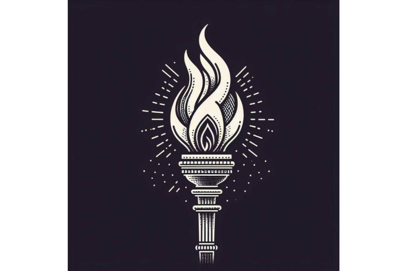 torch-with-flames-on-black-background