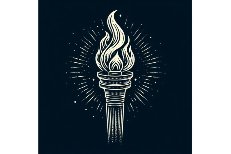 torch-with-flames-on-black-background