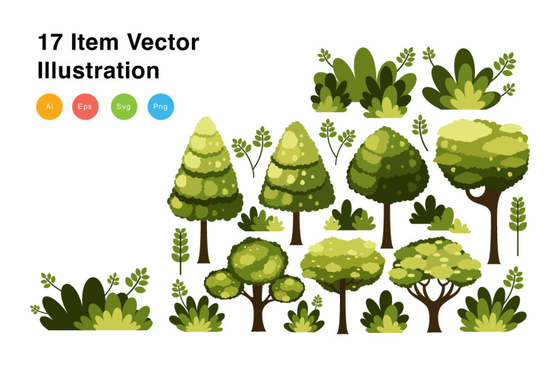 trees-and-bushes-elements-vector-illustration