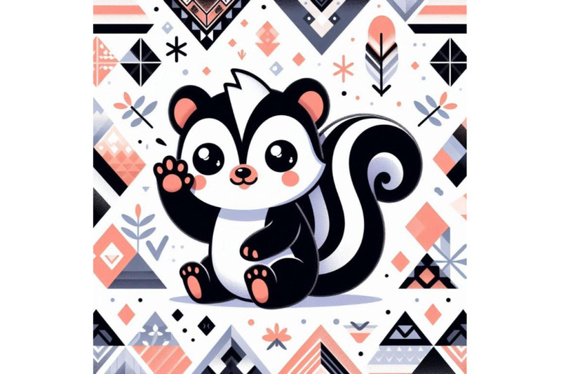 cute-skunk-cartoon-waving-hand