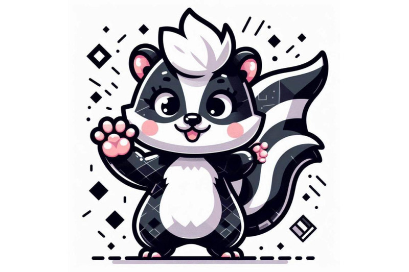 cute-skunk-cartoon-waving-hand