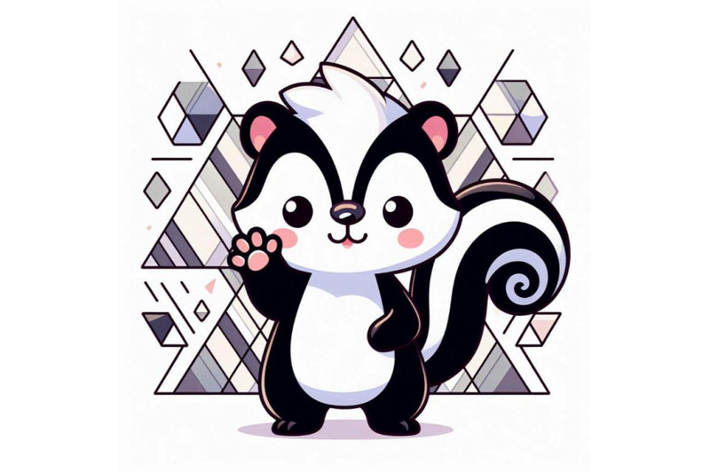 cute-skunk-cartoon-waving-hand