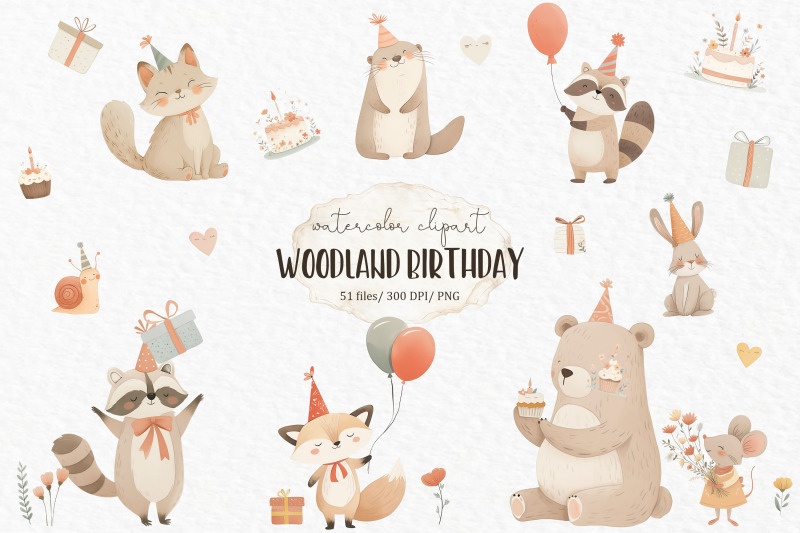 woodland-first-birthday-watercolor