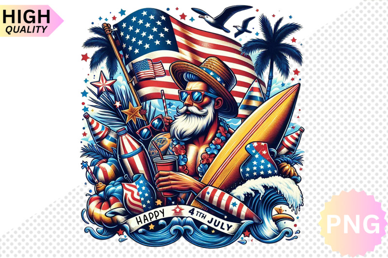 4th-of-july-surf-club-clipart-bundle