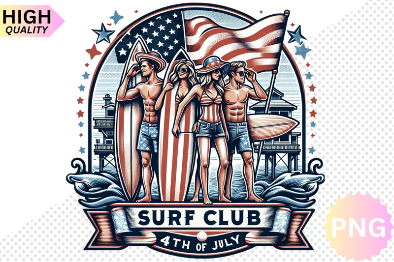 4th-of-july-surf-club-clipart-bundle