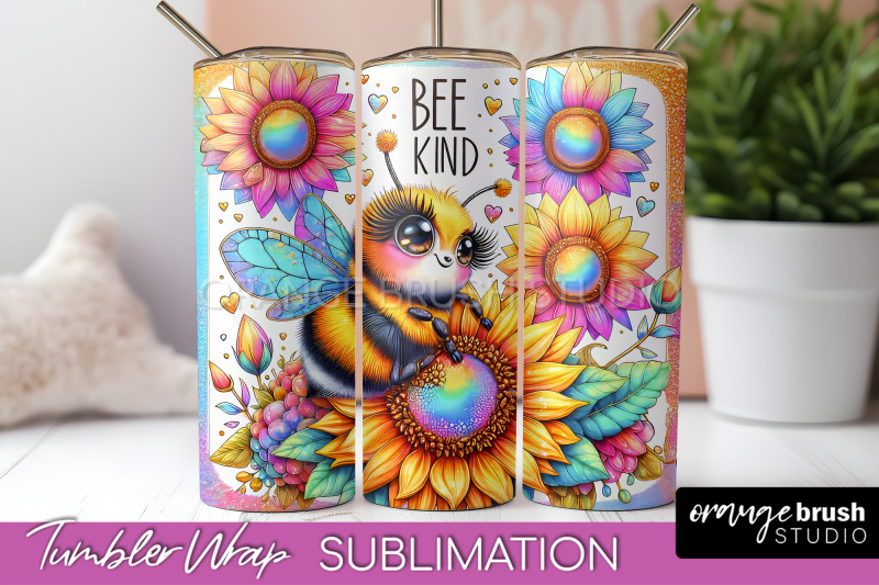 bee-tumbler-wrap-inspirational-quote-tumbler-sublimation