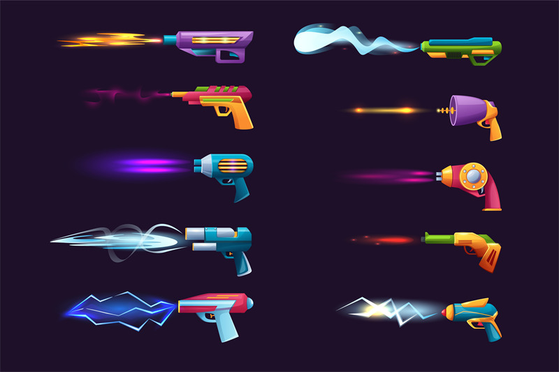 futuristic-shooting-blasters-laser-guns-alien-weapons-with-glowing-s