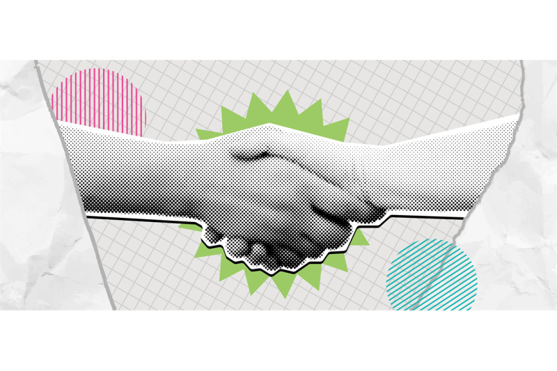 halftone-handshake-collage-win-win-deal-mixed-media-shaking-hands-sy