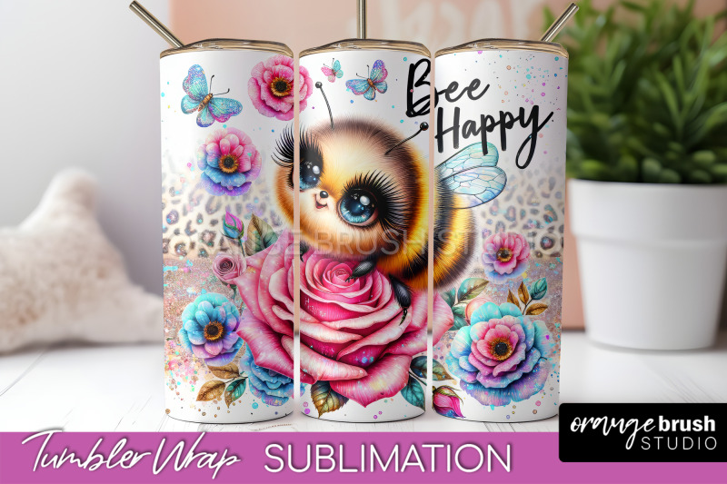 bee-tumbler-wrap-inspirational-quote-tumbler-sublimation