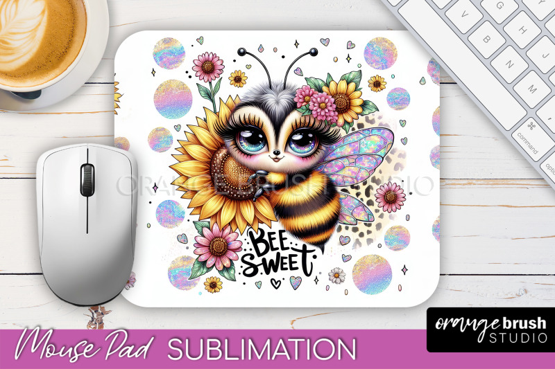 cute-bee-mouse-pad-inspirational-quote-sublimation-mousepad