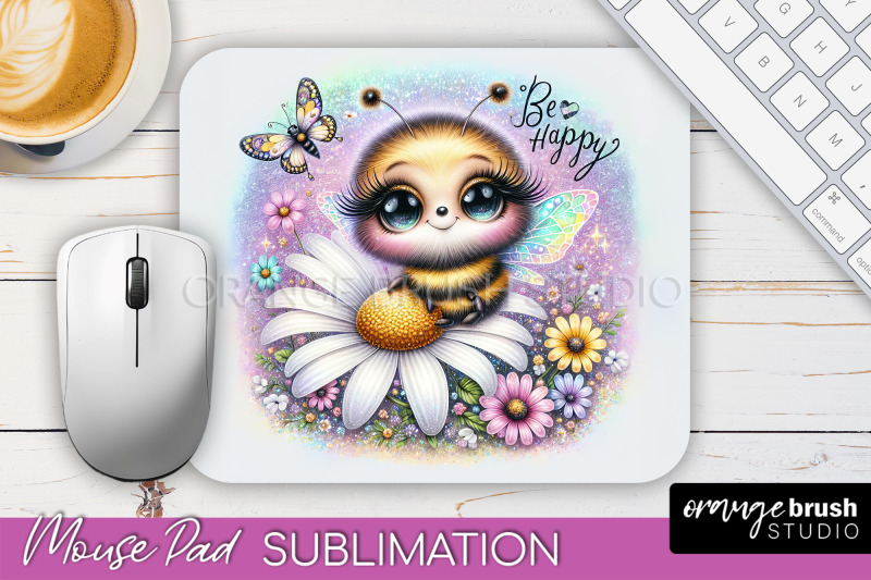 cute-bee-mouse-pad-inspirational-quote-sublimation-mousepad