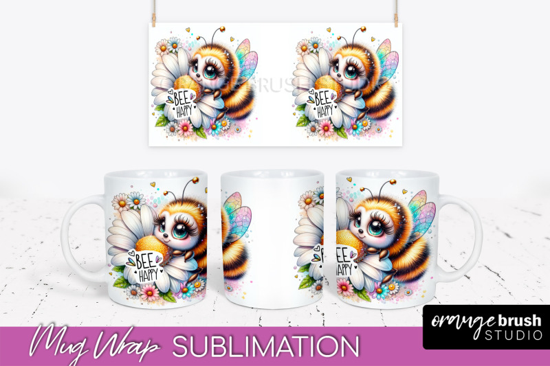 bee-mug-wrap-inspirational-quote-floral-mug-png-sublimation