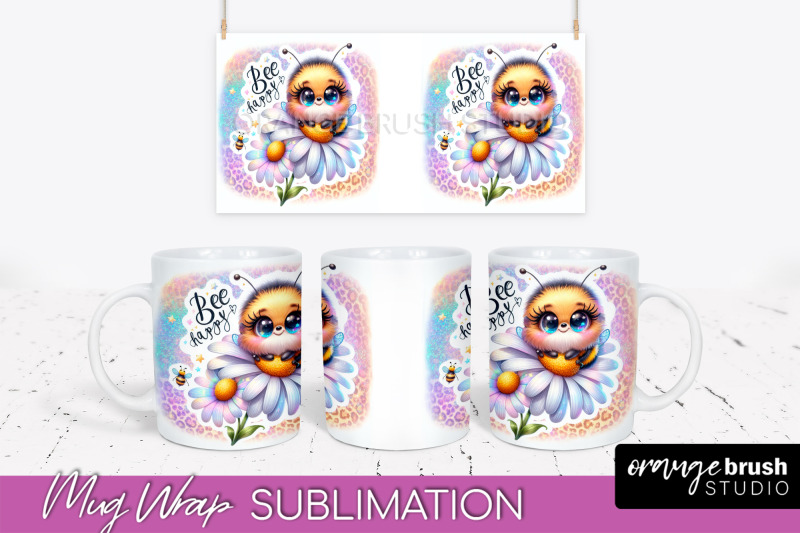 bee-mug-wrap-inspirational-quote-floral-mug-png-sublimation