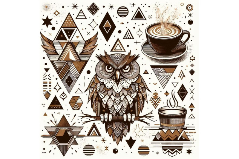 coffee-and-owl-with-splash-textured