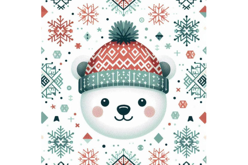 cute-polar-bear-in-a-knitted-hat-with