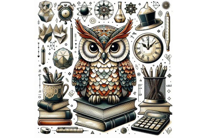 owl-bird-with-school-books