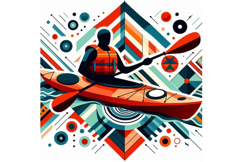 kayaker-in-canoe-with-a-life-vest-and