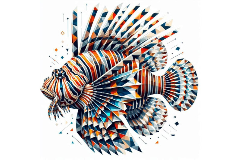 lionfish-painting-white-background