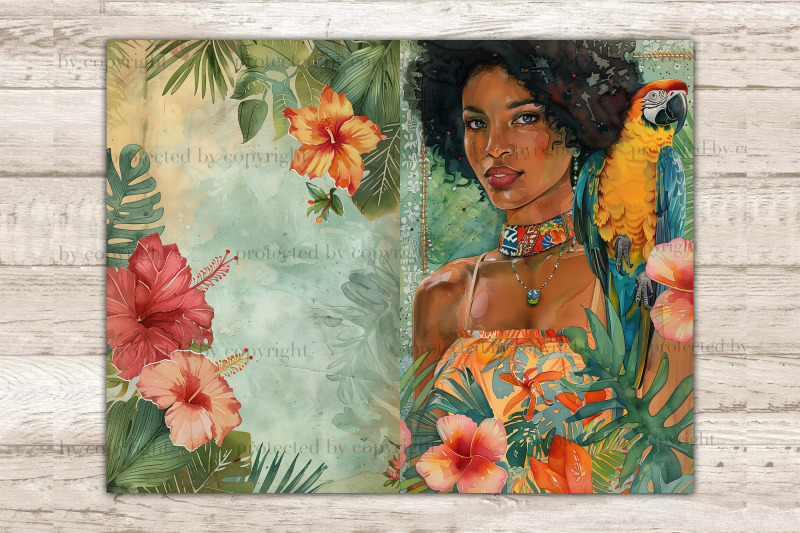 tropical-ephemera-junk-journal-paper-bundle