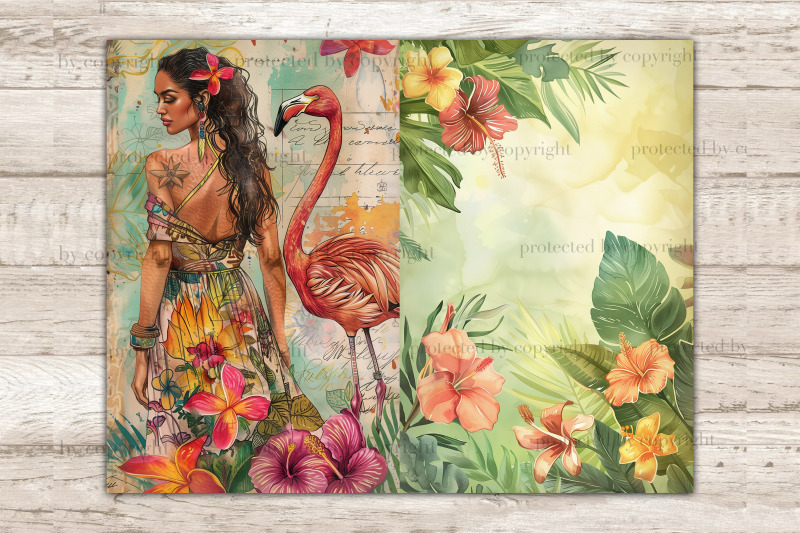 tropical-junk-journal-page-exotic-printable