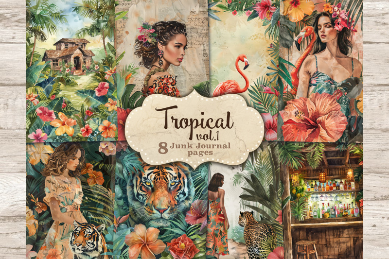 tropical-junk-journal-page-exotic-printable