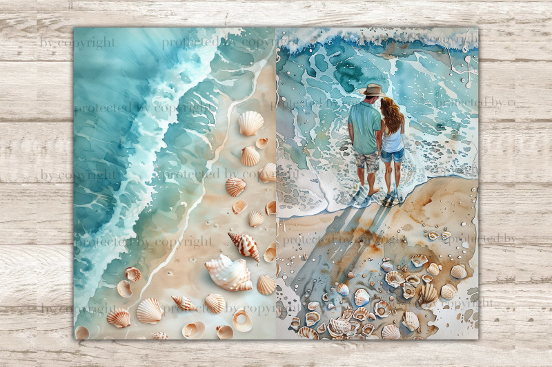 beach-junk-journal-page-summer-printable-paper