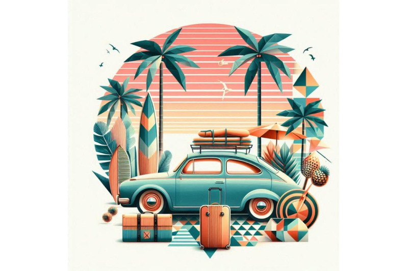 summer-travel-retro-car-with-surfbo