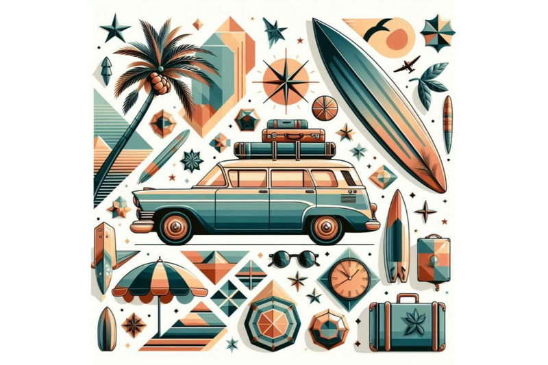 summer-travel-retro-car-with-surfbo