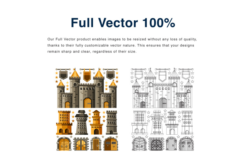 castle-elements-vector-illustration