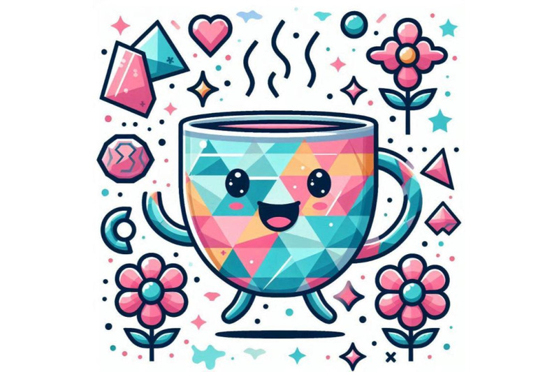 cartoon-character-cup-with-flower