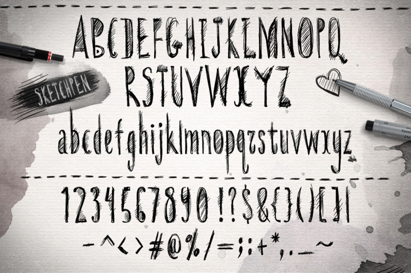 sketchpen-typeface-extras