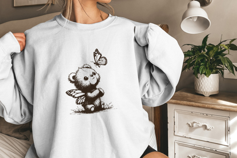 adorable-grizzly-bear-with-butterfly-wings-png-vintage-animal-sketch-cute-self-care-amp-sarcastic-sayings-funny-tshirt-quotes-download